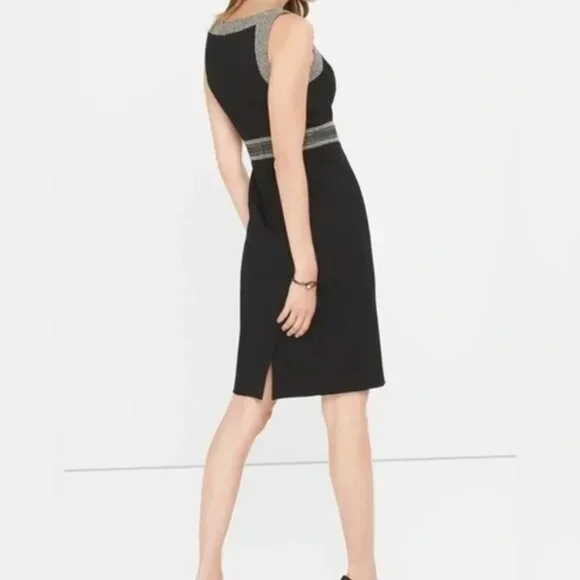White House Black Market Womens Dress Size 4 Black Evening Cocktail Carrier - Picture 7 of 7